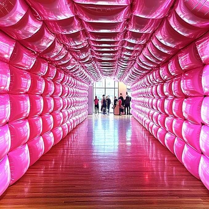 NISOCY 48PCS Hot Magenta Pink Square Foil Balloons Wall Backdrop Double Sided Metallic Pink Balloons Arch Kit for Anniversary Bachelorette Birthday Engagement Bridal Baby Shower Party Decorations