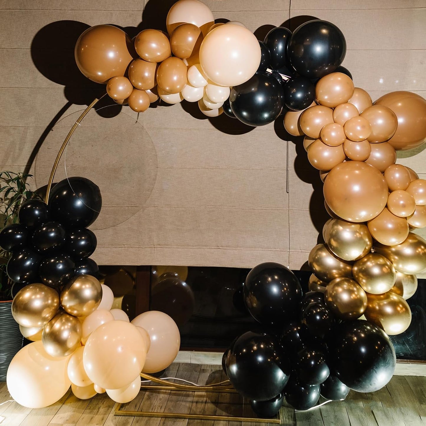 RUBFAC 92pcs Black Balloons Different Sizes 18 12 10 5 Inch for Garland Arch Premium Latex Balloons for Happy New Year Decorations 2024 Birthday Party Graduation