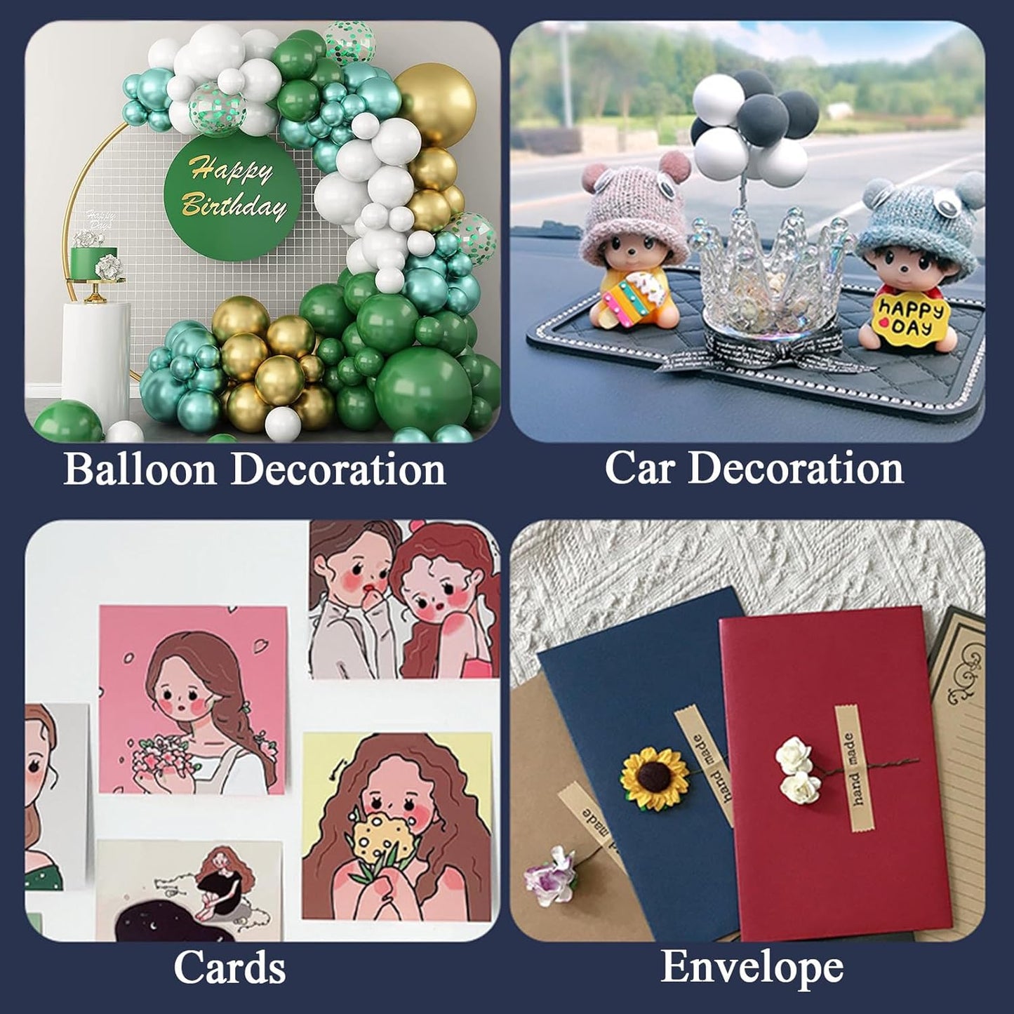 Adhesive Stick dots Two-Sided Sided Mounting Putty Stick Tack for Wall Hanging Crafts Balloons Festival Party Decorations,Clean Removable(0.59"*0.59"-400)