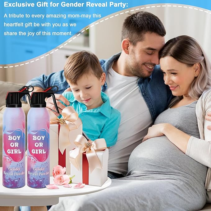 Large Gender Reveal Smoke Bombs 4 Packs, Blue Biodegradable Powder Spray for Baby Boy Reveal, Long-Lasting 10ft Smoke Effect, Unique Gender Reveal Ideas & Party Decorations
