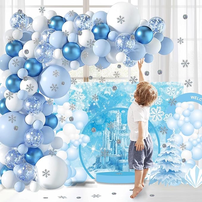 Snowflake Confetti, 300 PCS Snow Christmas Confetti for Winter Wonderland Party Decorations, Iridescent Snowflake Christmas Decorations