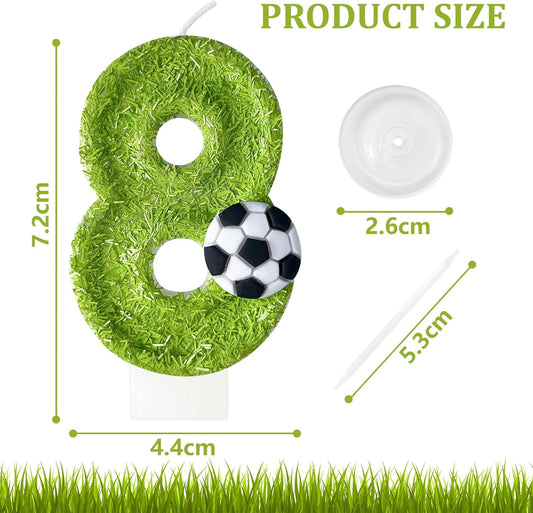 18th Birthday Candles,Soccer Birthday Decorations,Suitable for Girl and boy Cake Toppers, Wedding Cakes, Anniversaries, Party Celebrations, Birthday Decorations
