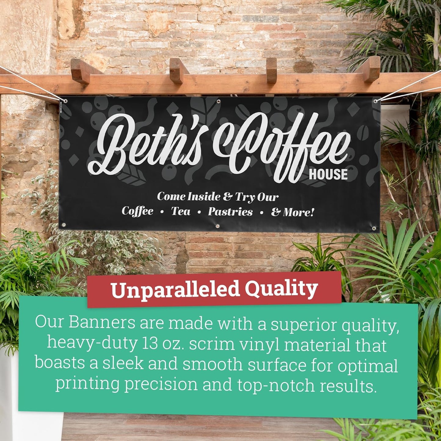 Personalized Vinyl Banner – Vinyl Printed Customizable Banner for Indoor and Outdoor Use (4'x5')