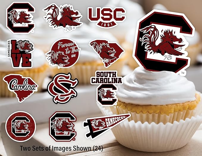 USC Party Supplies for Football, Birthday Gift, Graduation Party Banner and Cake Toppers (42 Pieces) (South Carolina Gamecocks)