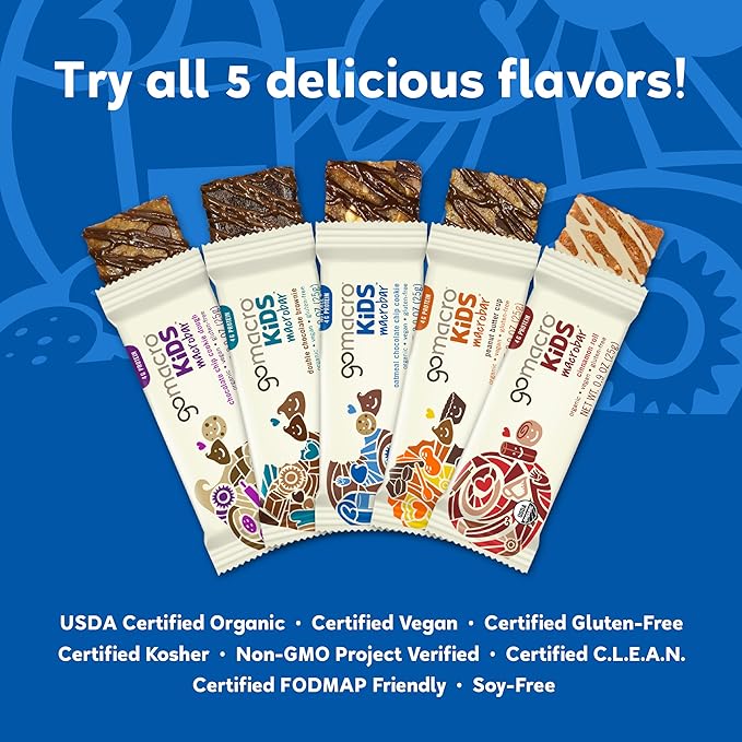 GoMacro MacroBar Organic Vegan Protein Bars - Dark Chocolate + Almonds & Coconut, Almond Butter, Chocolate Chips (2.3 Ounce Bars, 12 Count) (Pack of 2)