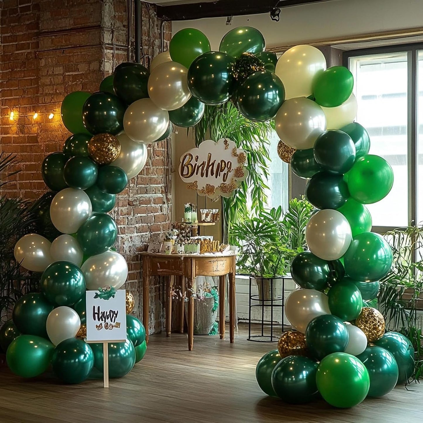 Green Latex Balloons, 100pcs 12 inches Dark Green Round Helium Balloons for or Dark Green Themed Wedding Graduation Anniversary Birthday Party Backdrop Decorations