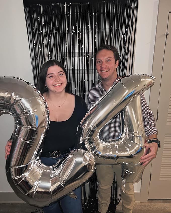Silver Number 50 Balloon 40 inch, 50 Number Balloons, 50th Silver Birthday Decorations for Girls Boys Kids, 50 Year Old Women Men Silver Party Supplies