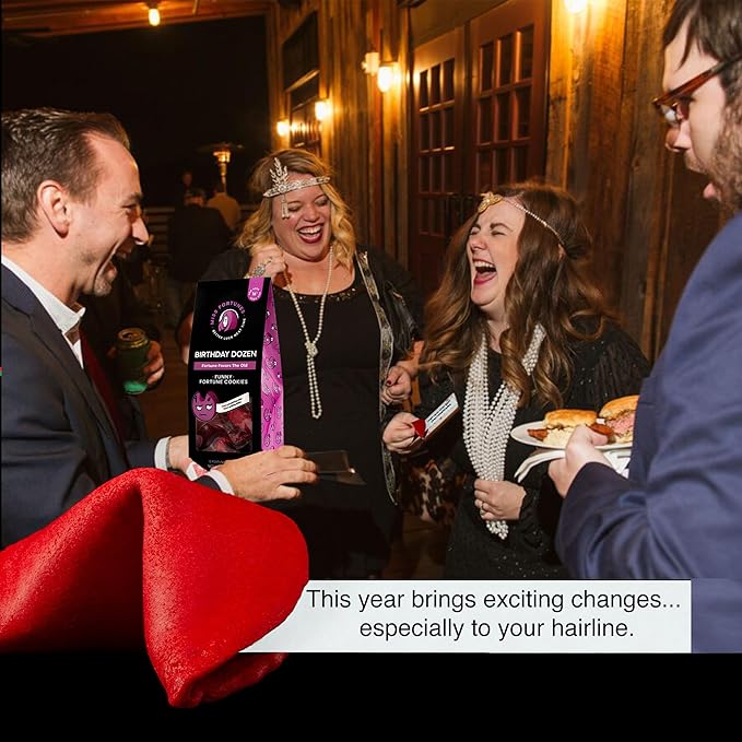 Miss Fortunes, Funny Fortune Cookies, The Birthday Dozen, Make This The Birthday They'll Probably Forget! Written by Professional Comedy Writers (Box of 12 Individually Wrapped Cookies)