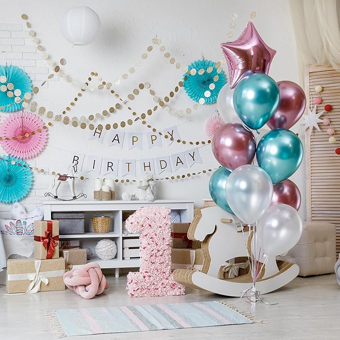 Mr. Pen- Metallic Balloons, 12 Inch, 100 Pack, Colorful Balloons Metallic for Birthday Party