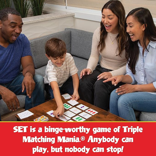 SET Card Games for Kids - Collectors Tin, Matching Game, Learning Games, Fun Family Games, Game Night, Travel Games, Memory Game, Learning Game, Multi-Player Card Game of Visual Perception, Ages 6+