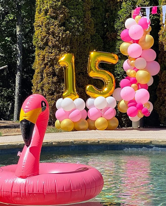 Gold Number 13 Balloon 40 inch, 13 Number Balloons, 13th Gold Birthday Decorations, 13 Year Old Girls Boys Golden Party Supplies