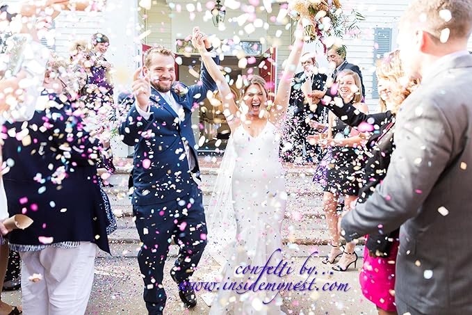 Inside My Nest Gold Ivory Confetti Mix Biodegradable Wedding Party Decor (75g)