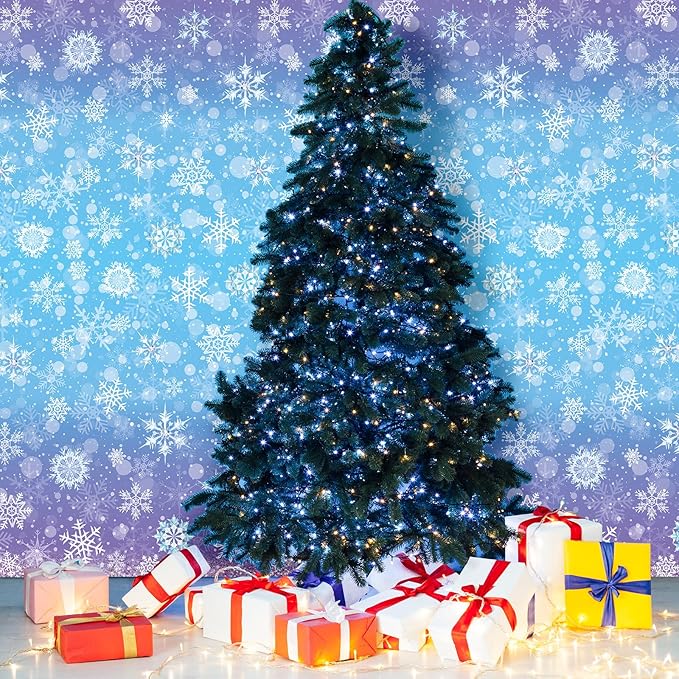 6 Pack Winter Snowflake Plastic Tablecloth Decorations, Blue and Purple Snowflake Winter Wonderland Disposable Table Cover for Christmas Holiday New Year Party Supplies Decorations, 54x108 Inch