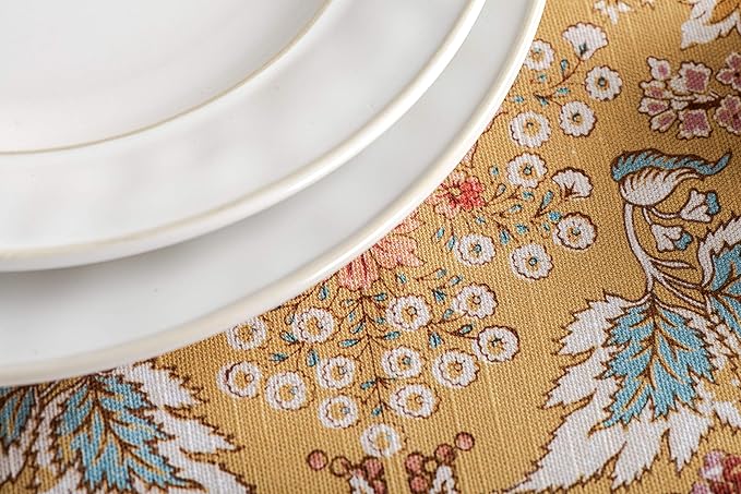 Maison d' Hermine Table Cloth Rectangle Table 100% Cotton 60 x 120 Inches Tablecloth Reusable Decorative for Dining Room Farmhouse Home Valentines Day Decorations Spring Summer - Marquise