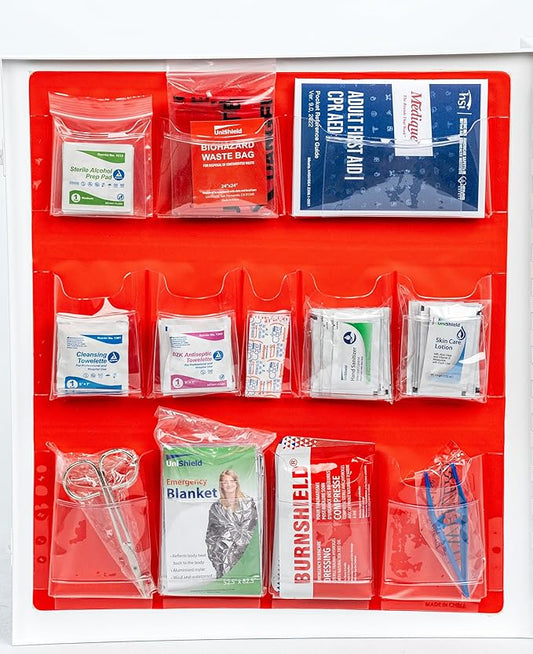Restaurant Metal First Aid Cabinet, Wall Mountable (Class A with Tablets, 3 Shelf)