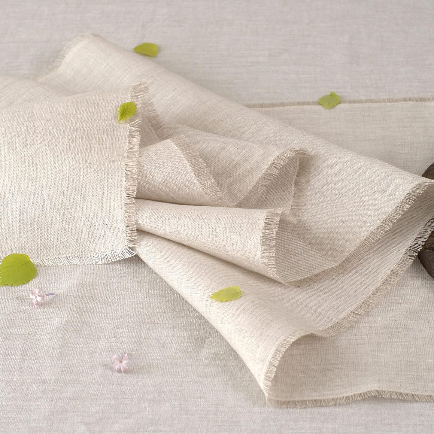 Linen Table Runner with Fringe- 14x108 Inch Natural, 100% Pure Linen Table Runner for Wedding, Party, Easter, Thanksgiving, Spring, Easter, Summer, Wedding – Machine Washable, Handmade
