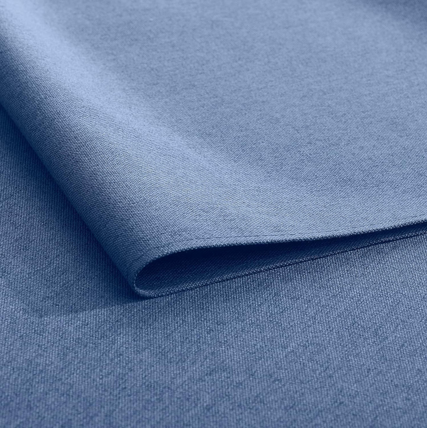 Vintage Blue Table Runner 13x108 Inches Long, Cotton Linen Farmhouse Style Seasonal Dresser Scarf for Kitchen Dining Coffee Table Parties Wedding Home Decor (13” x 108”, Vintage Blue)