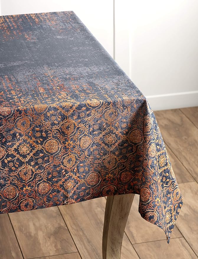 Maison d' Hermine Table Cloth Rectangle Table 100% Cotton 60 x 108 Inches Fall Tablecloth Reusable Everyday Use for Thanksgiving Christmas Decorations Dining Farmhouse Party (Imperfection)