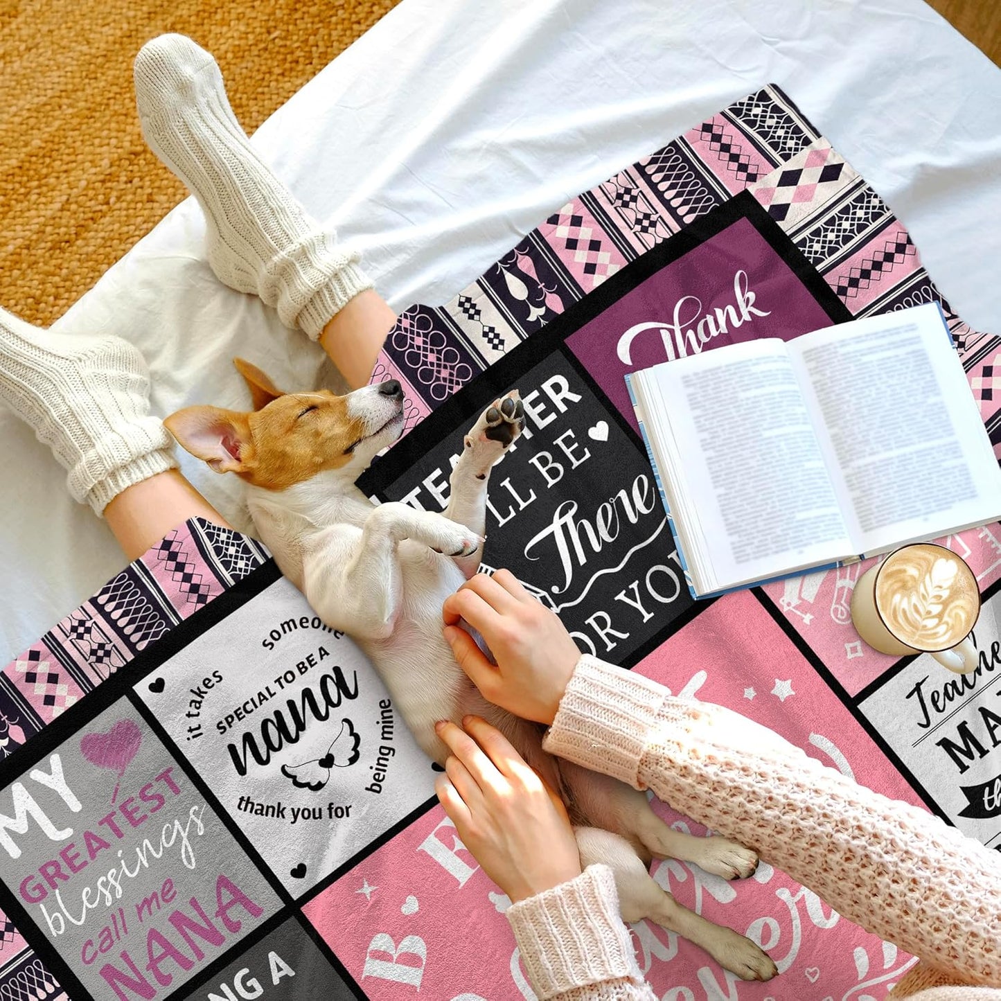 Nana Birthday Gifts, Best Nana Ever Gifts Blanket from Grandkids, Nanas Gifts Idea for Mothers Day Christmas, Super Soft Warm Cozy Throws Blanket Great Gift Ideal for Nanas 60" x 50"