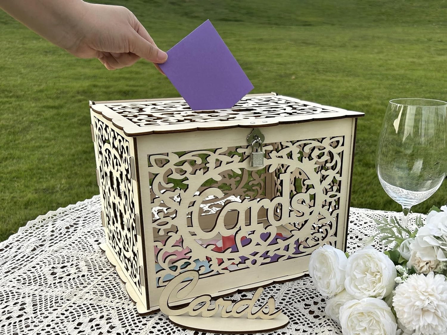 Wedding Card Box, Wooden Card Box for Wedding Invitations, Birthday Party Decorations, Gift Boxes