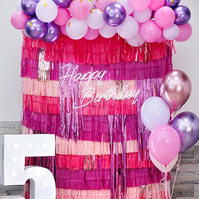 Mr. Pen- Metallic Balloons, 12 Inch, 54 Pack, Metallic Purple Balloons & Confetti for Birthday Party