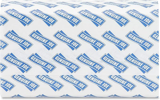 Genuine Joe Multifold Hand Towels, 9.5" x 9.10", 1-Ply, White, 250/Pack, 16 Count