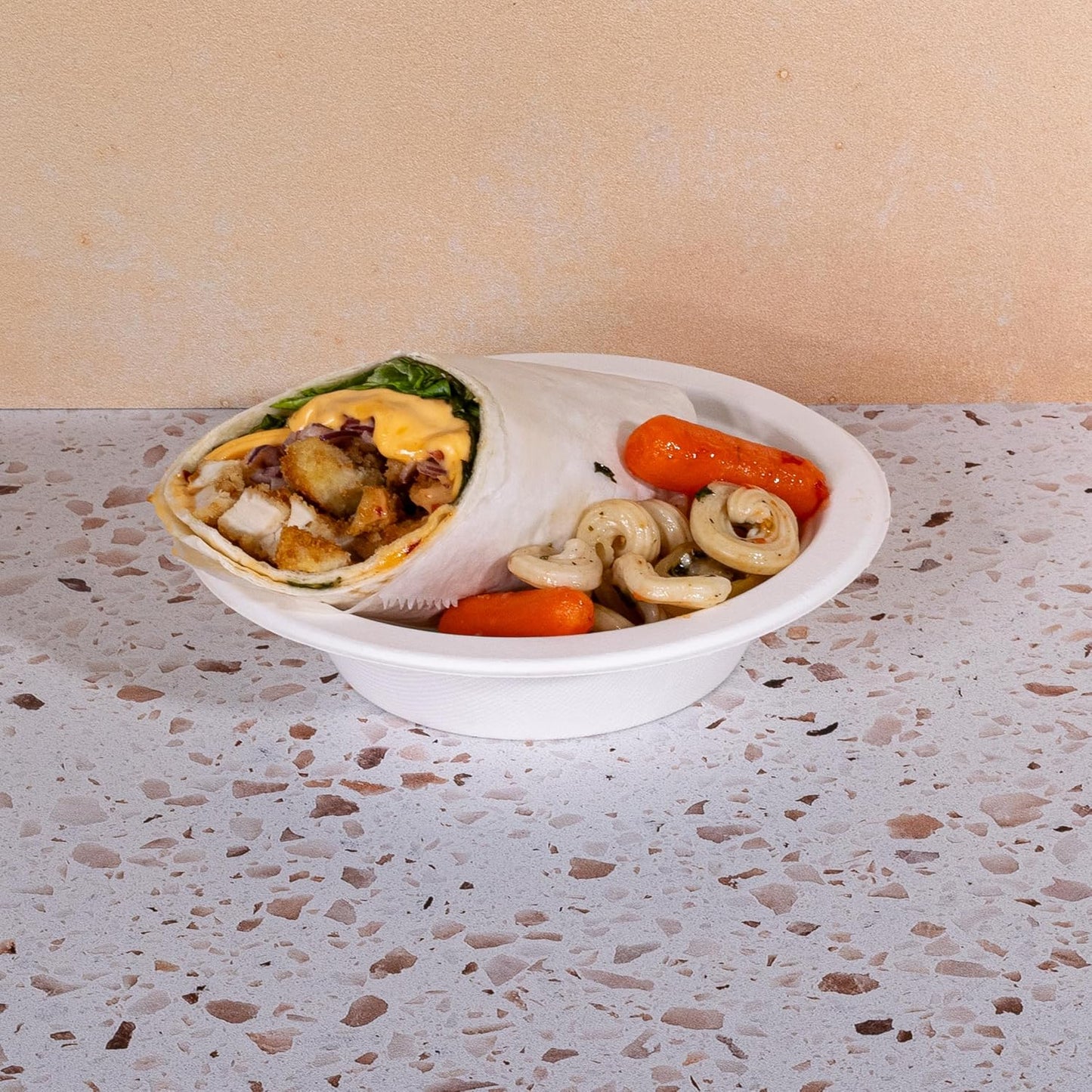16 Oz Paper Bowls, 100 Pack 100% Compostable Heavy Duty Eco-Friendly Bagasse Biodegrable Disposable Bowls for Salad, Dessert, Soup, Ice Cream, Bulk