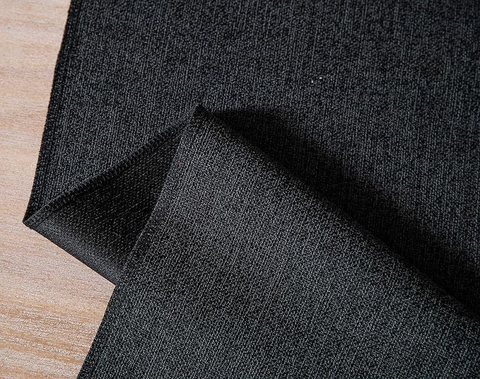 ZeeMart Black Table Runners 90 Inches Long, Burlap Linen Style Rustic Farmhouse Table Runner, Long Boho Dining Table Runner, 13x90 Inches, Black