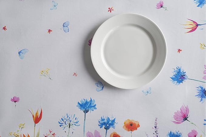 Maison d' Hermine Table Cloth Rectangle Table 100% Cotton 60 x 120 Inches Tablecloth Reusable Decorative for Dining Room Farmhouse Home Valentines Day Decorations Spring Summer - Flower in The Field