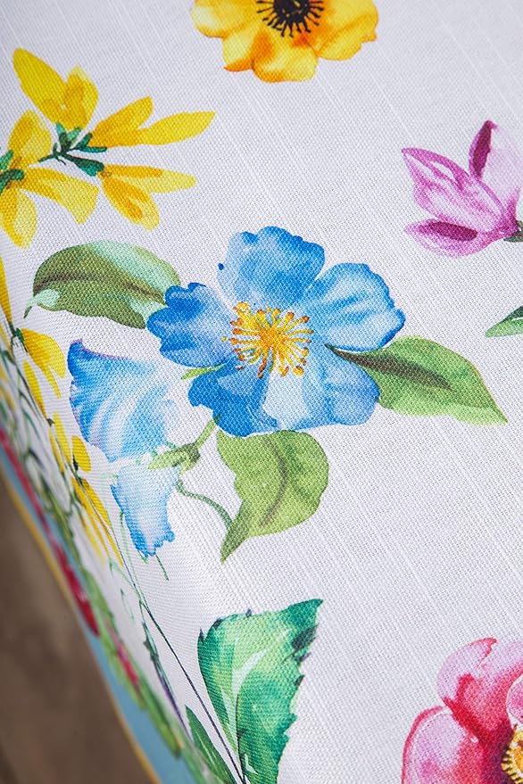 Maison d' Hermine Table Cloth Rectangle Table 100% Cotton 60 x 90 Inches Tablecloth Reusable Decorative for Dining Room Farmhouse Home Valentines Day Decorations Spring Summer - Giverny