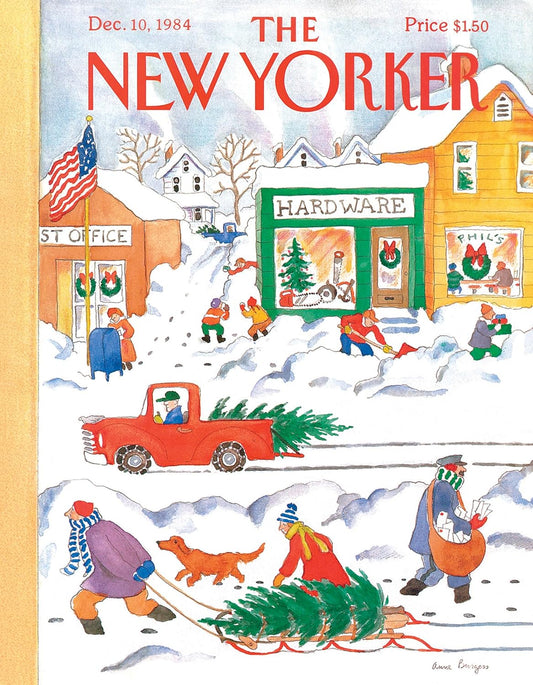 New York Puzzle Company - New Yorker Snow Day Mini - 100 Piece Jigsaw Puzzle for Family Game Nights by Anne Burgess