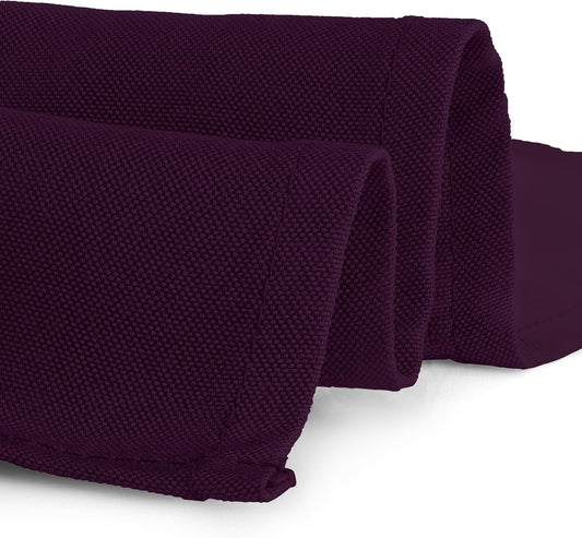 Gee Di Moda Rectangle Tablecloth - 90 x 132 Inch Eggplant - Heavy Duty Washable Polyester - 6 Ft Buffet Table, Holiday Party, Wedding & Baby Shower