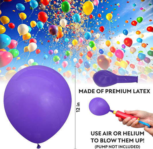 Light Purple Balloons 50 Pack, 12 Inch Light Purple Latex Balloons For Birthdays, Weddings, Baby Showers, Holidays