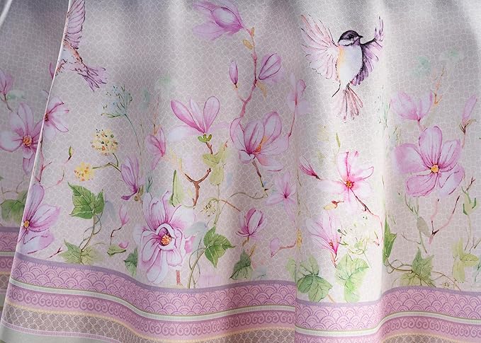 Maison d' Hermine Table Cloth Round Table 100% Cotton 69 Round Inches Tablecloth Reusable Decorative for Dining Room Farmhouse Home Valentines Day Decorations Spring Summer - Magnolia Mornings