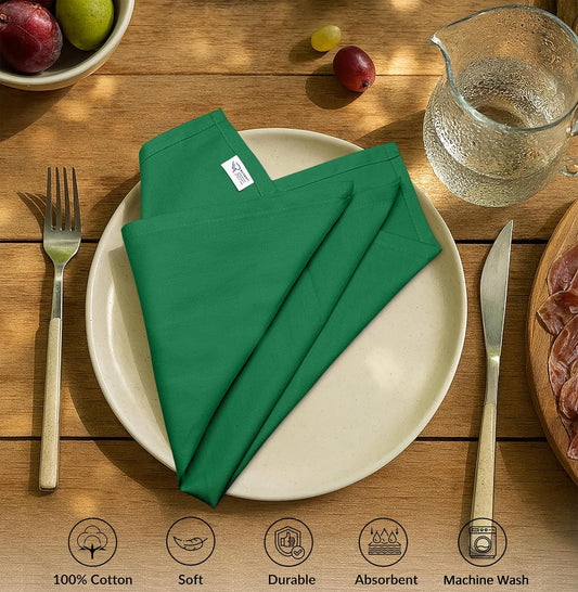 Ruvanti Premium Cloth Napkins Set of 12, 18x18 Inches, 100% Cotton, Washable, Soft & Absorbent, Perfect for Wedding, Christmas, Thanksgiving Dinners - Amazon