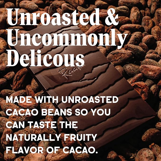 Raaka Pink Sea Salt Organic Dark Chocolate - 71% Cacao - Gourmet Dark Chocolate - Organic, Vegan, Gluten Free, Kosher | 1.8oz Bars, 6-Pack