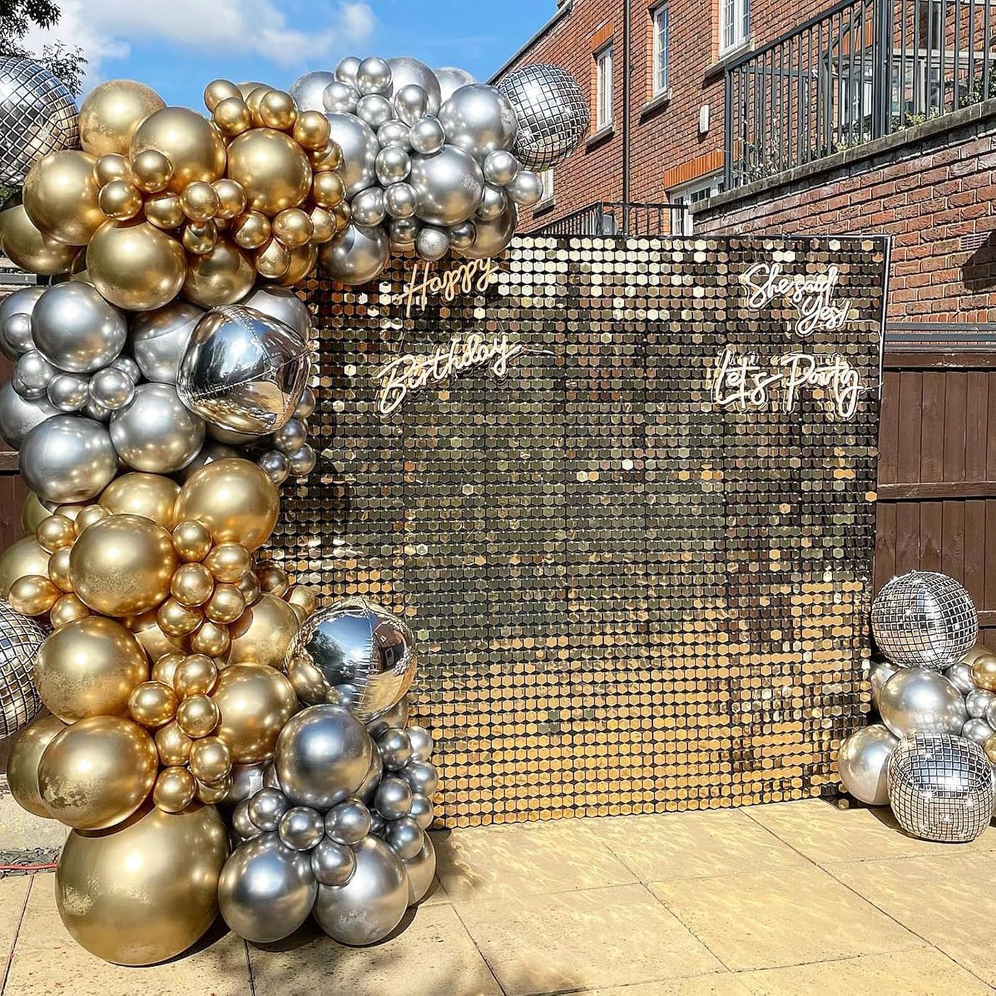 Gold Balloons 12 Inch, 50Pcs Metallic Gold Balloons Chrome Gold Metallic Balloon Golden Shiny Matte Gold Latex Balloons for Birthday Graduation Anniversary Baby Shower Wedding Party Decorations