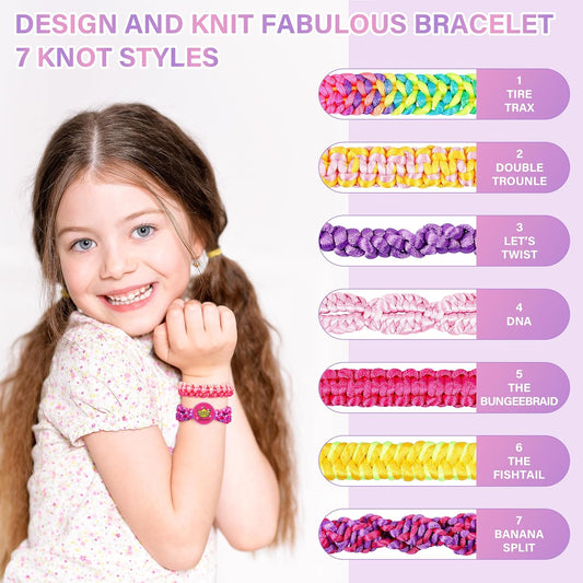 Friendship Bracelet Making Kit for Girls,DIY Arts and Crafts Toys,Jewelry String Maker Kit,The Best Birthday Gifts Ideas for Girls 6 7 8 9 10 11 12+ Years Old(Double Purple