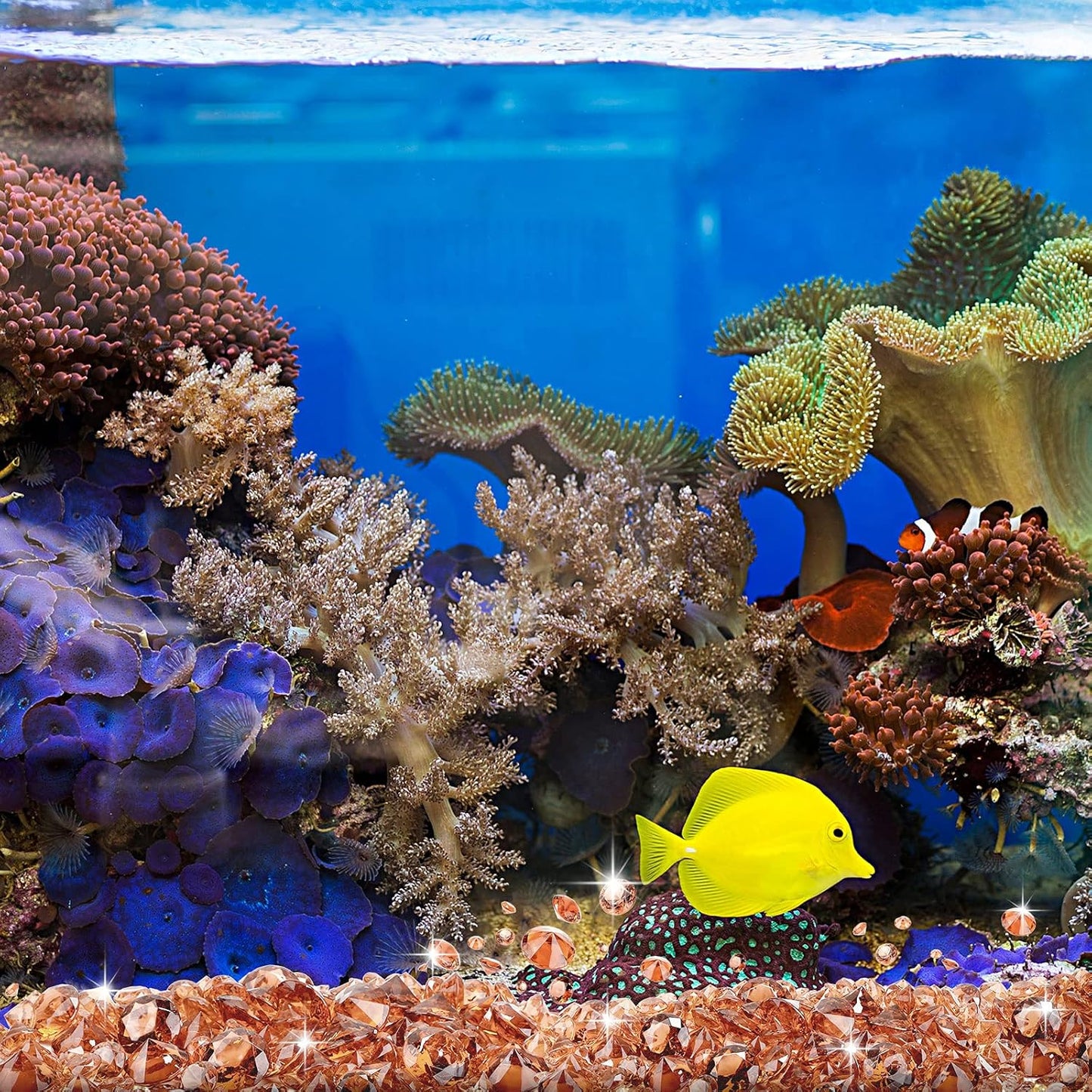 Hicarer 800 Pieces Diamond Decorations Acrylic Diamond Table Scatter Crystals for Table for Vase Fillers Party Table (Rose Gold, 30mm, 20mm, 12mm, 8mm, 4mm)