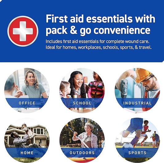 Care Science First Aid Kit, 110 Pieces | Professional Use for Travel, Work, School, Home, Car, Emergency, Survival, Camping, Hiking, and More