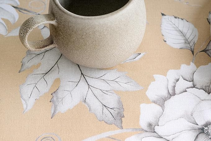 Maison d' Hermine Table Cloth Rectangle Table 100% Cotton 70 x 120 Inches Fall Tablecloth Reusable Everyday Use for Thanksgiving Christmas Decorations Dining Farmhouse Party (Pretty Autumn)
