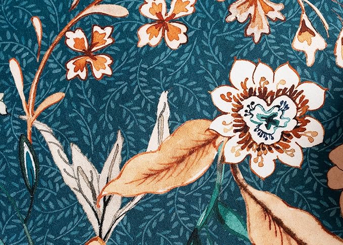 Maison d' Hermine Table Cloth Rectangle Table 100% Cotton 60 x 120 Inches Fall Tablecloth Reusable Everyday Use for Thanksgiving Christmas Decorations Dining Farmhouse Party (Luxury Loft - Dark Teal)