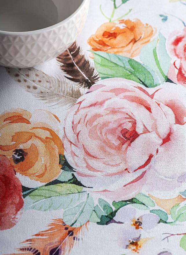 Maison d' Hermine Table Cloth Rectangle Table 100% Cotton 70 x 90 Inches Tablecloth Reusable Decorative for Dining Room Farmhouse Home Valentines Day Decorations Spring Summer - Ibiza - Beige