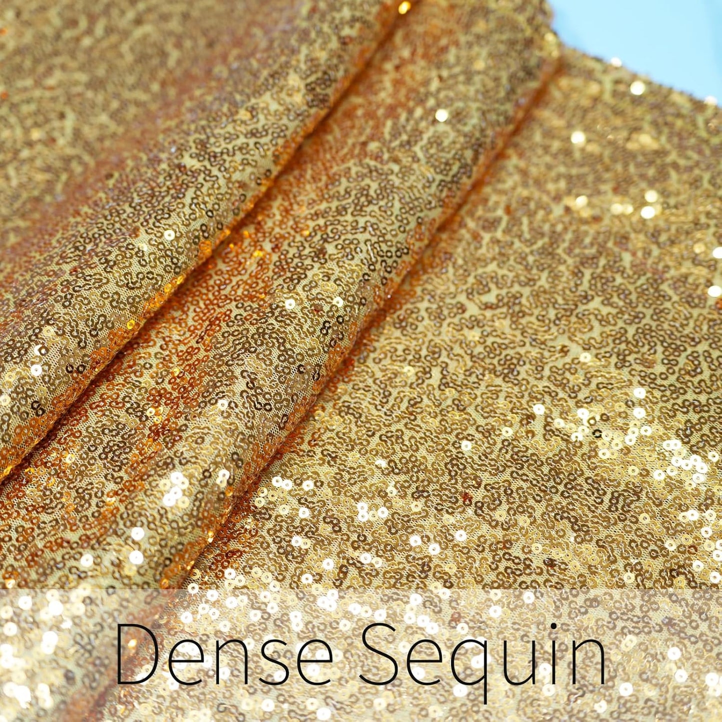 12x108 inch Gold Sequin Table Runner Sparkly Glitter Table Linens 6 Packs for Party Decorations Wedding Birthday Baby Shower Engagement Anniversary