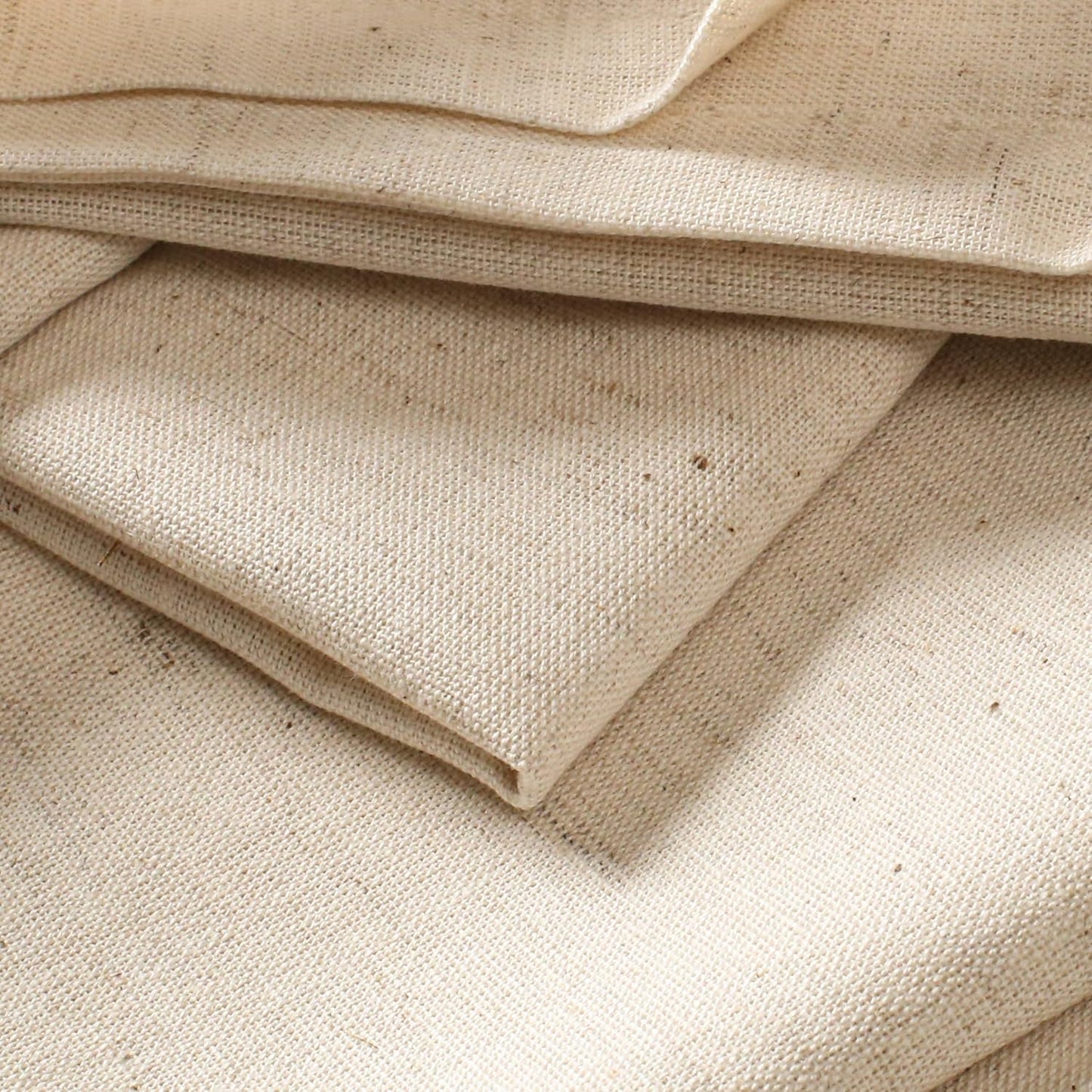 Lightnpro Cotton Flax Napkins Set of 12, Dinner Cloth Napkins with Pico Cut Edges, Washable and Reusable for Dining, Parties, Weddings, Holiday & Everyday Use - 18x18 Inch Natural Color