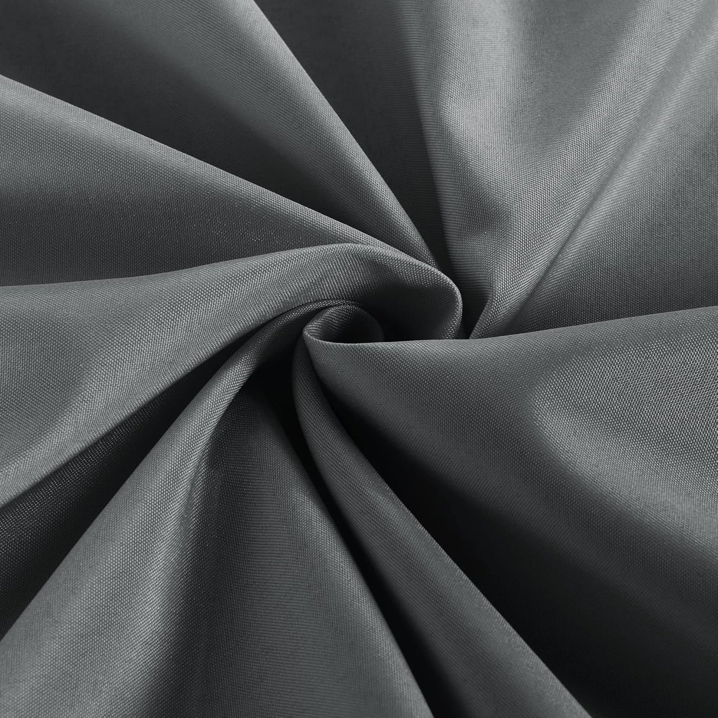 Obstal 2 Pack Table Clothes for 8 Foot Rectangle Tables - Water Resistant Washable Fabric Polyester Rectangle Table Cover Protector for Wedding, Banquet and Trade Shows, 96L x 30W Inches, Dark Grey