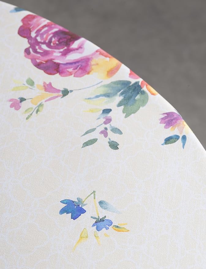 Maison d' Hermine Table Cloth Round Table 100% Cotton 63 Round Inches Tablecloth Reusable Decorative for Dining Room Farmhouse Home Valentines Day Decorations Spring Summer - Rose Garden