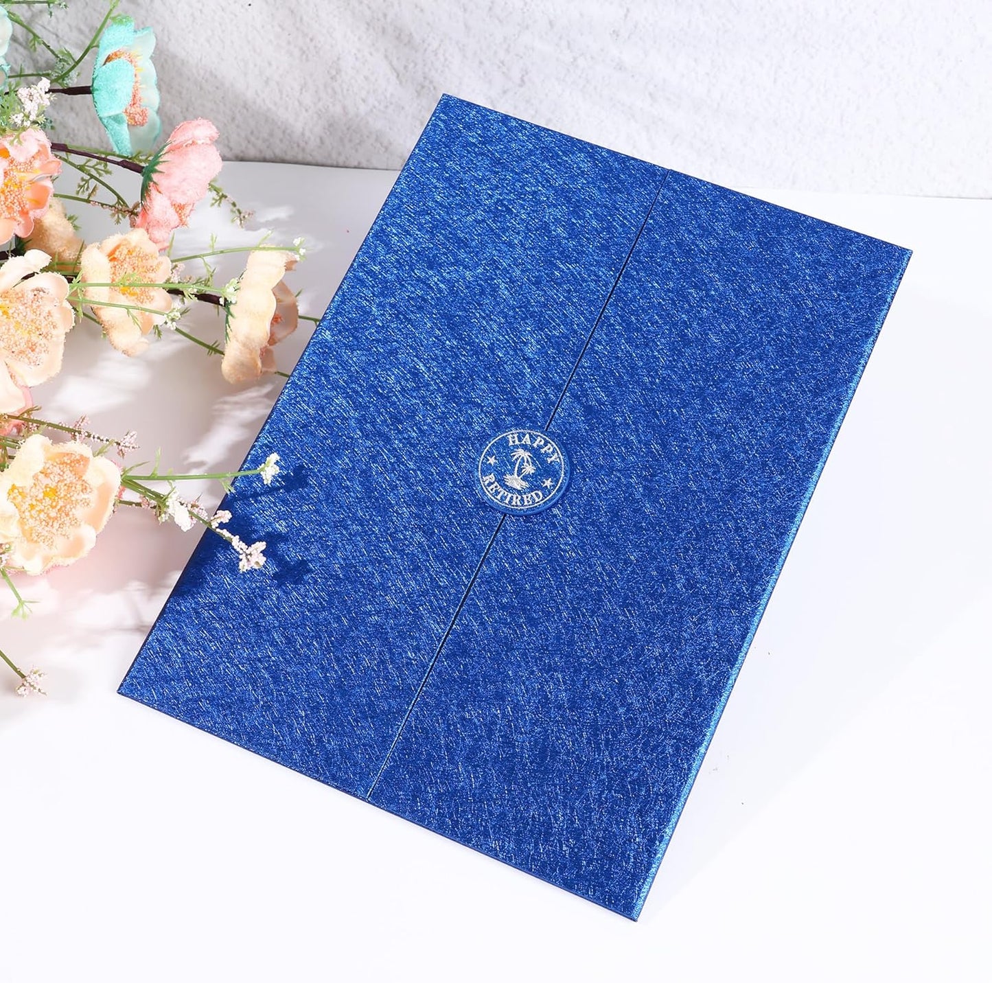 Blue Silver Retirement Party Decorations Large retirement Card Signing Guest Book Creative retirement Card for Men Women