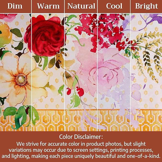 Maison d' Hermine Premium Table Cloth Square Table 100% Combed Cotton 70 x 70 Inches Tablecloth Reusable Decorative for Dining Room, Farmhouse, Home, Party, Festive & Wedding - Summer Joy