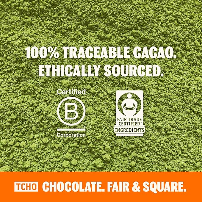 TCHO Perfect Matcha Chocolate Bar 10 Pack - Organic Oat Milk Chocolate with Matcha Shell and Strawberry Filling - Plant-Based Non-GMO Matcha Snacks